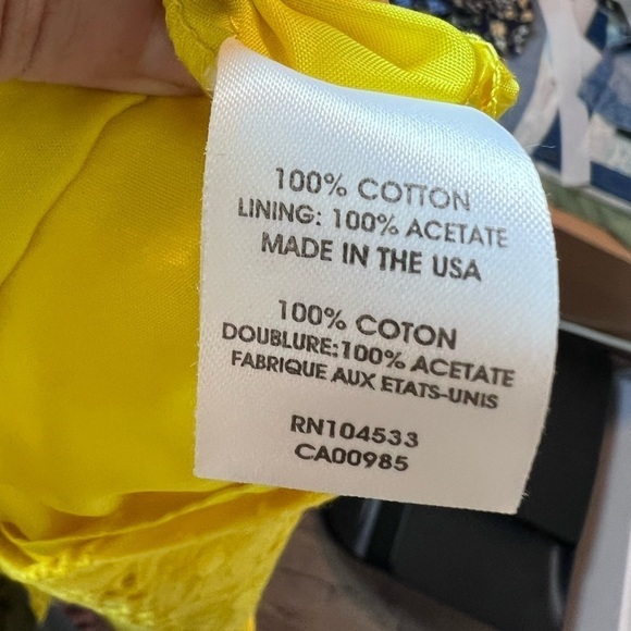 Nanette Lapore Vamos Yellow Eyelet Pocket Dress - Picture 10 of 11